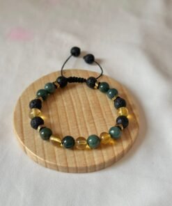Alternative view of Pulsera Agata Verde